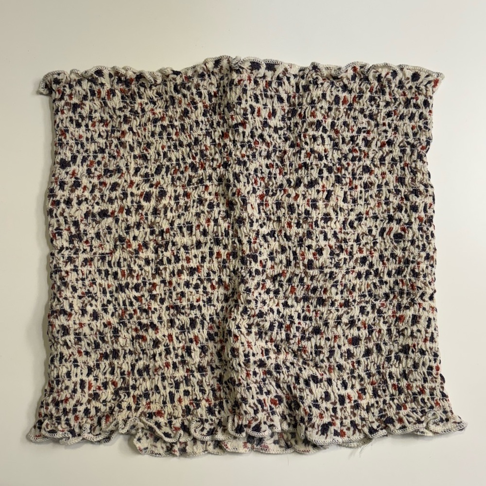 Brandy Melville ruched tube top, floral print